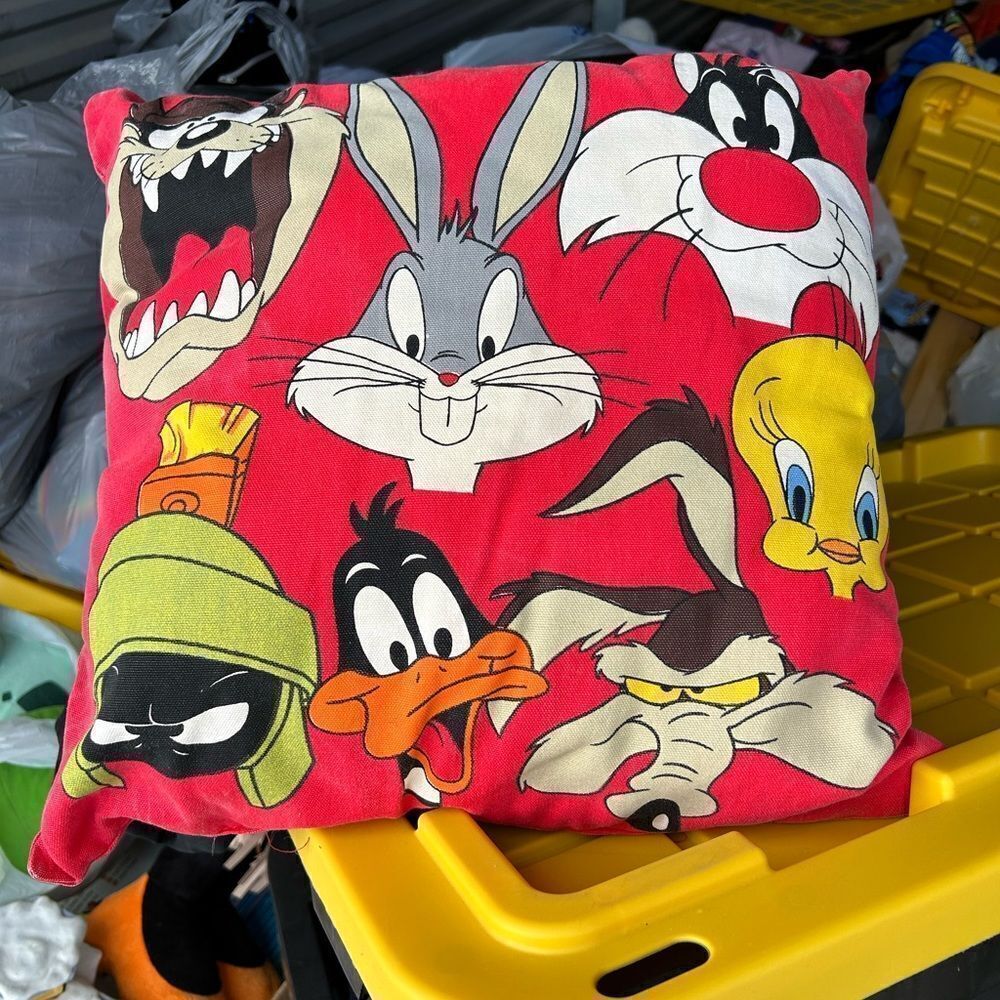Vintage Looney Tunes Throw Pillow